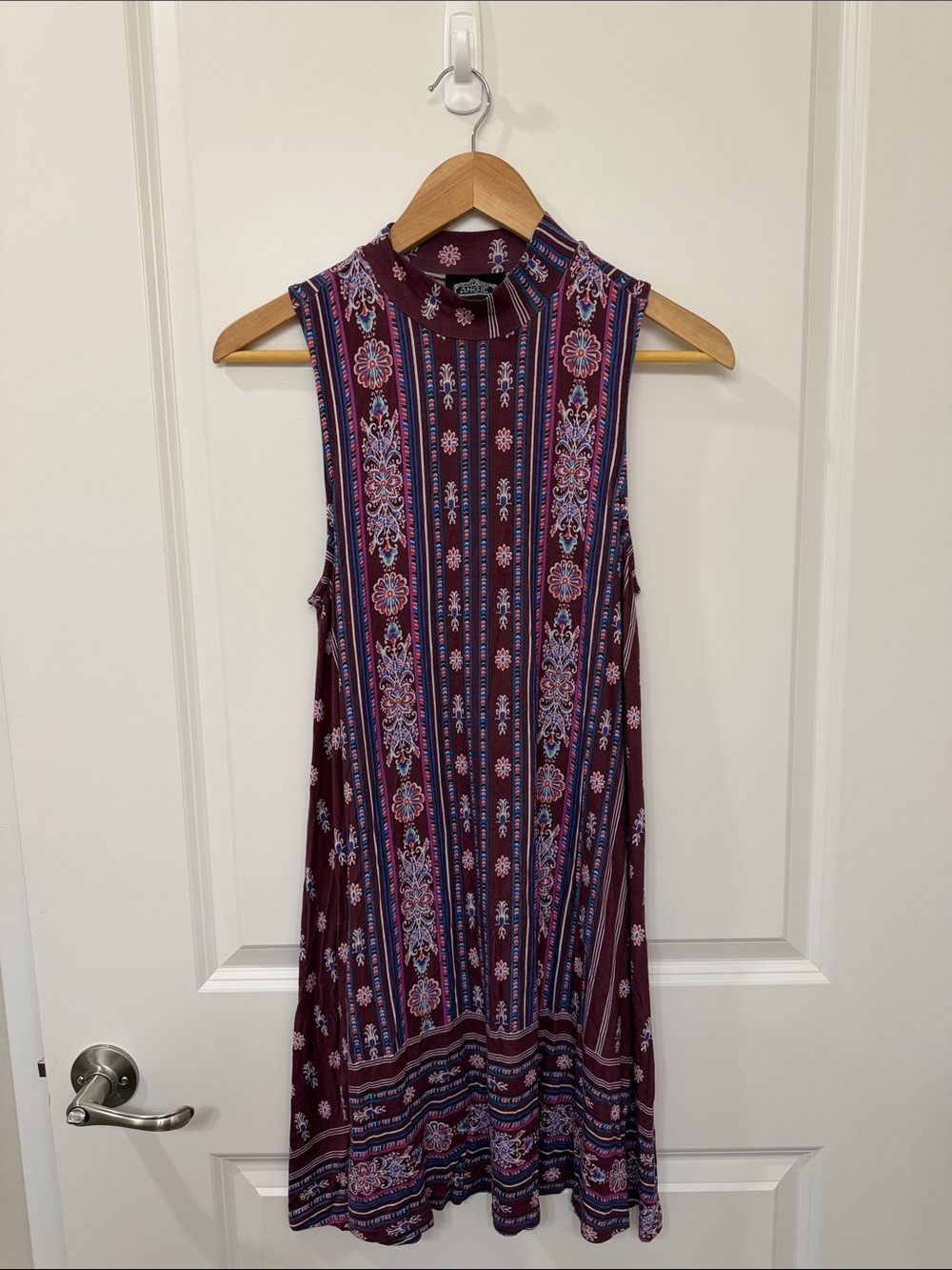 Angie Boho Dress in Purple & Blue Size Medium